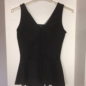 Black see through dress shirt .